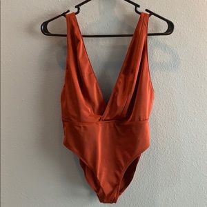 Satiny Rust Body Suit
